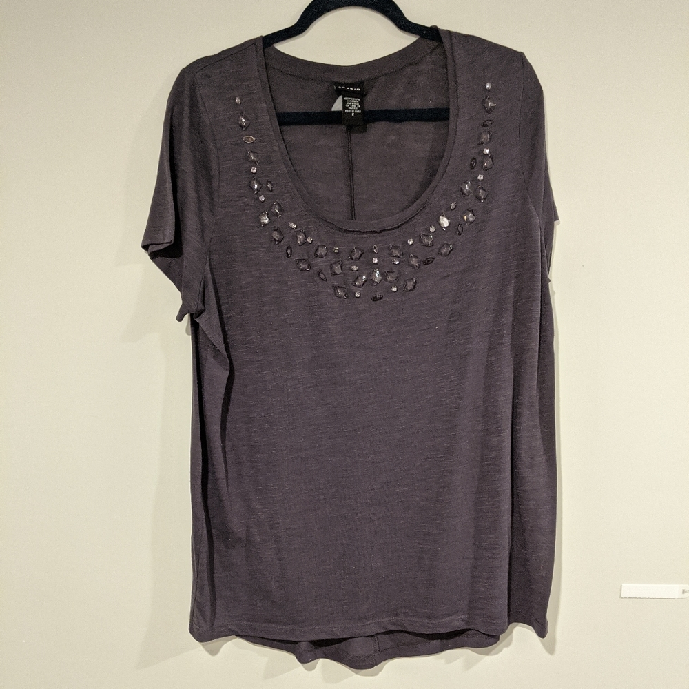 Plus Size Torrid Gray Gem Top Size 2x